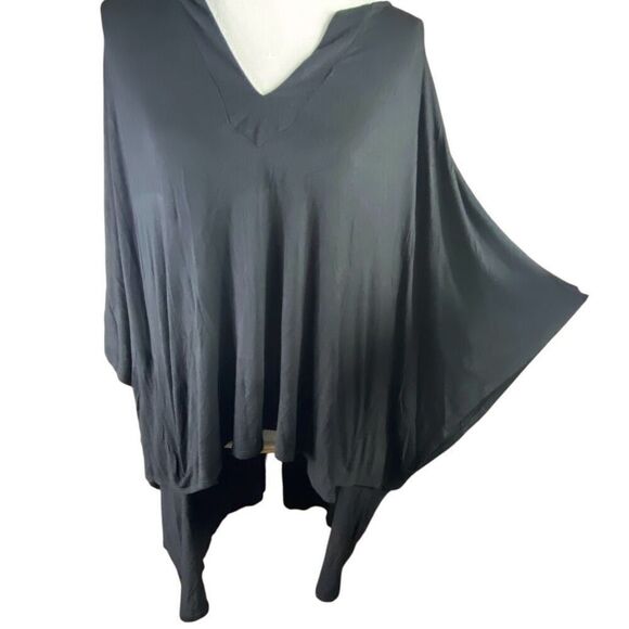 Boston Proper Womens Black Batwing Sleeves Tunic Top Size Large - Picture 2 of 5